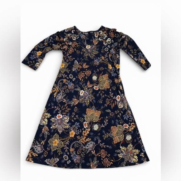 MSK Dresses & Skirts - MSK Navy Floral Print A-Line Dress